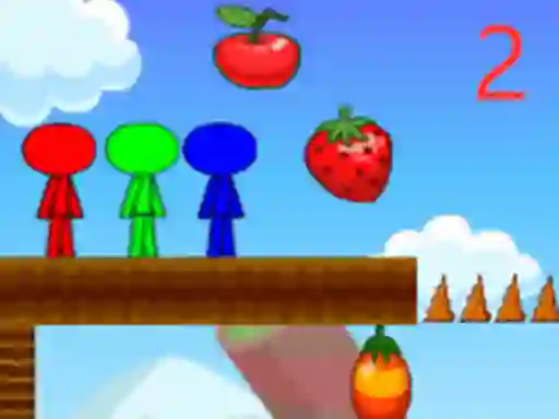Spel Stickman Bros In Fruit Island 2 på nätet