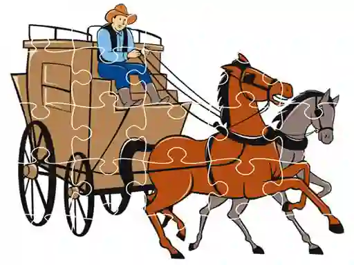 Spel Wagons Jigsaw på nätet