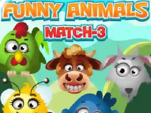 Spel Funny Animals Match 3 på nätet