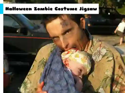 Spel Halloween Zombie Costume Jigsaw på nätet