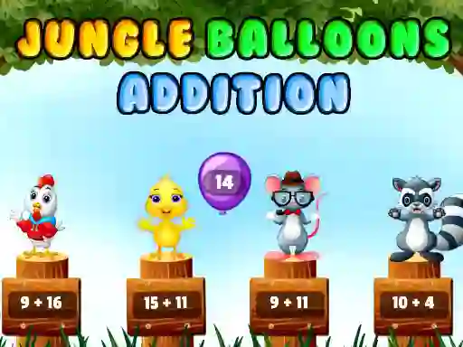 Spel Jungle Balloons Addition på nätet