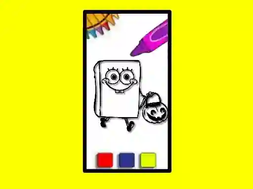 Spel SpobgeBob Halloween Coloring Book på nätet