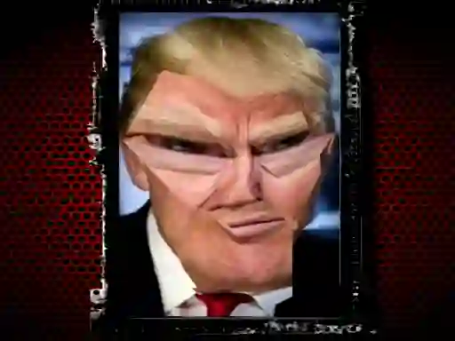 Spel Trump Funny face på nätet