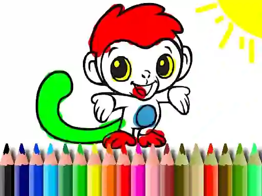 Spel Back To School: Monkey Coloring på nätet