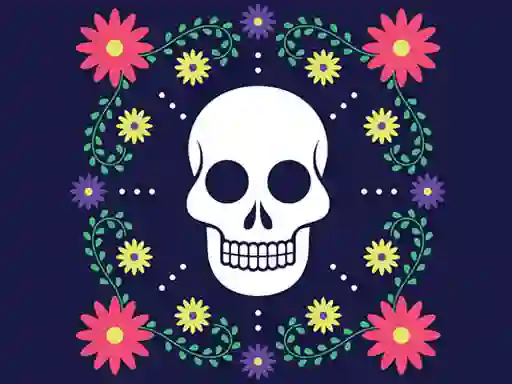 Spel Colorful Skull Jigsaw på nätet