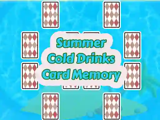 Spel Summer Cold Drinks Card Memory på nätet