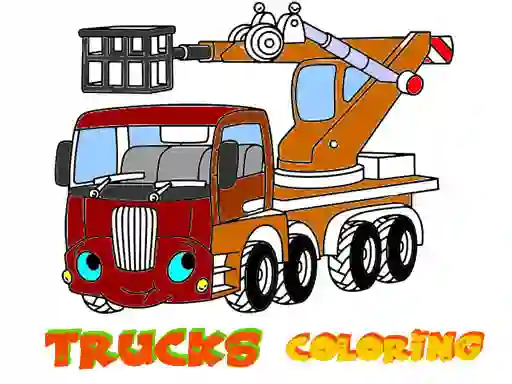 Spel Funny Trucks Coloring på nätet