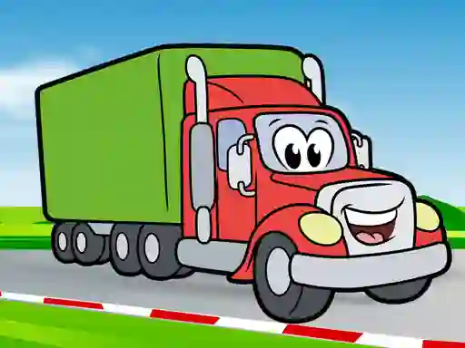 Spel Happy Trucks Coloring på nätet