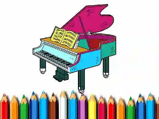 Spel Back To School: Piano Coloring Book på nätet