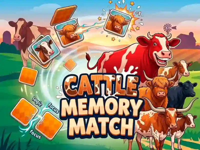 Spel Cattle Memory Match på nätet