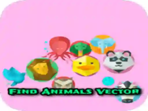 Spel Find Animals Vector på nätet