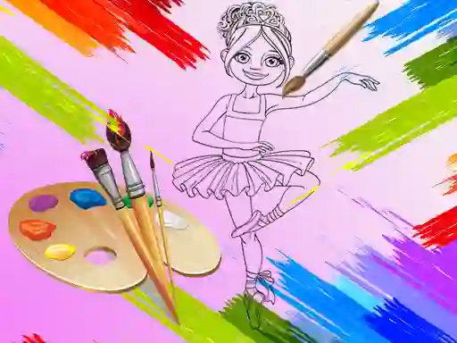 Spel Little Ballerinas Coloring på nätet