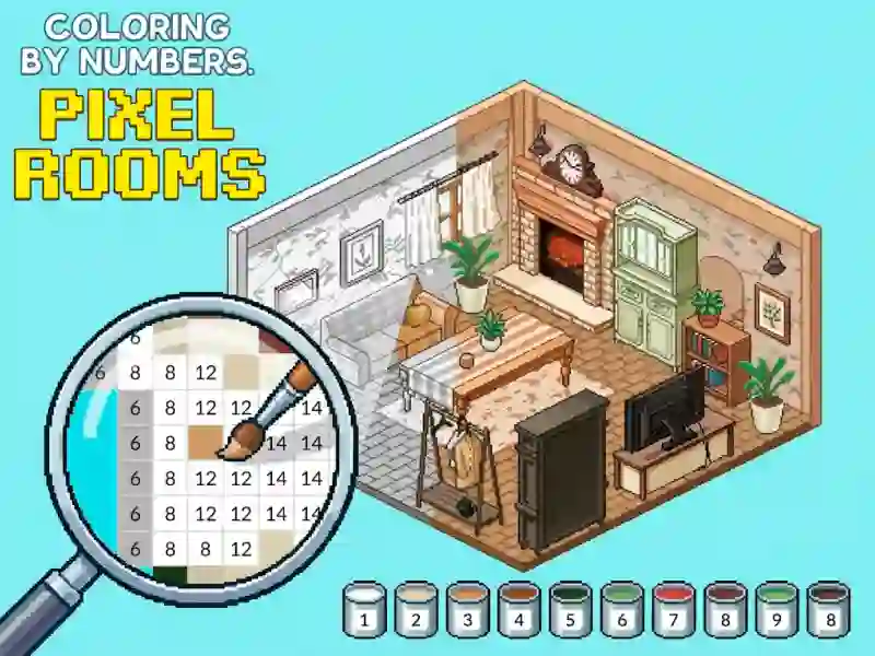 Spel Coloring by Numbers Pixel Rooms på nätet