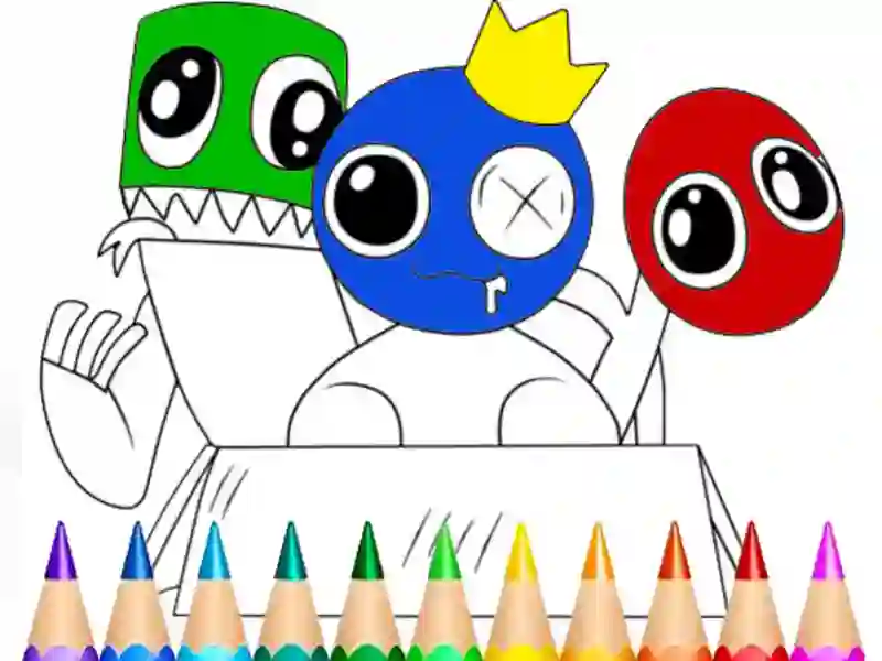 Spel Rainbow Friends Coloring Book på nätet