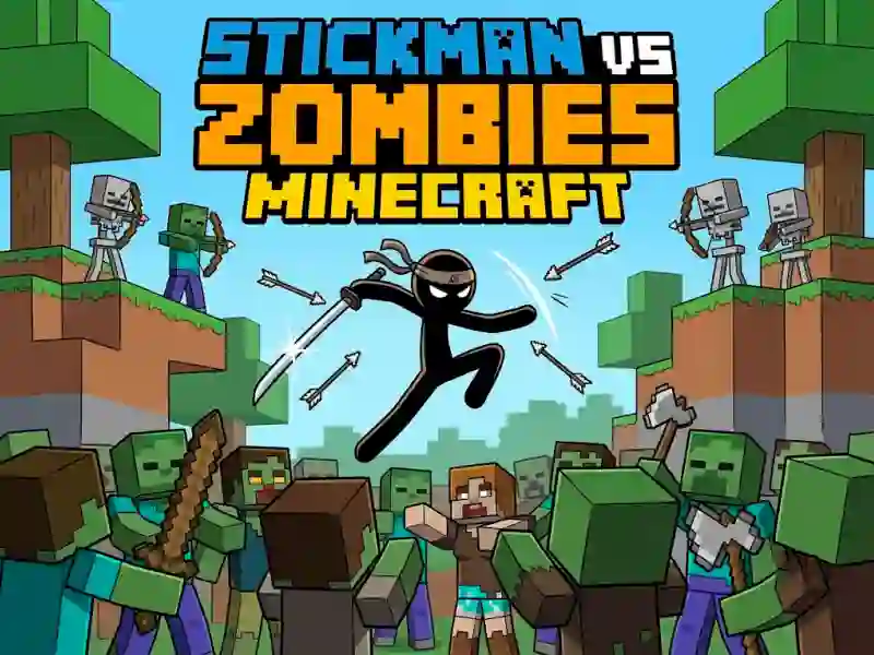 Spel Stickman vs Zombies Minecraft på nätet