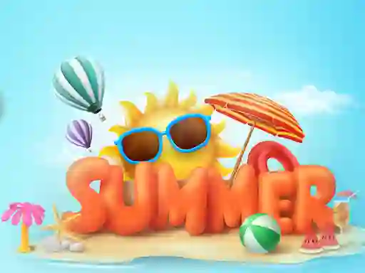 Spel Happy summer jigsaw puzzle på nätet