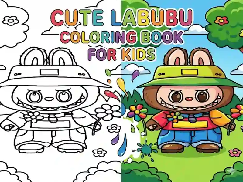 Spel Cute Labubu Coloring Book for Kids på nätet