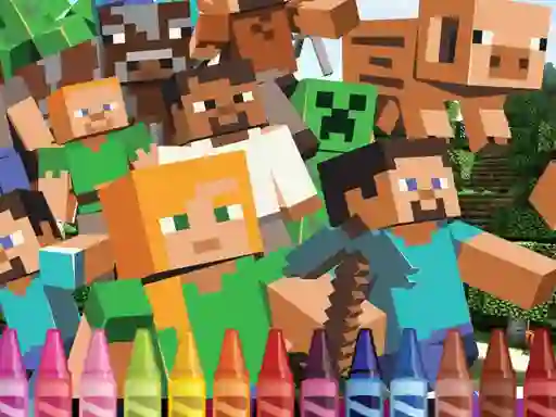 Spel 4GameGround Minecraft Coloring på nätet