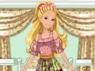 Spel Barbie's Patchwork Peasant Dress på nätet