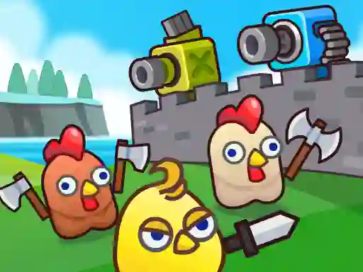 Spel Merge Cannon: Chicken Defense på nätet