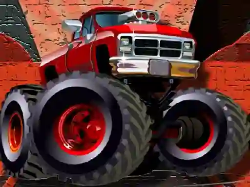 Spel Crazy Monster Trucks Puzzle på nätet