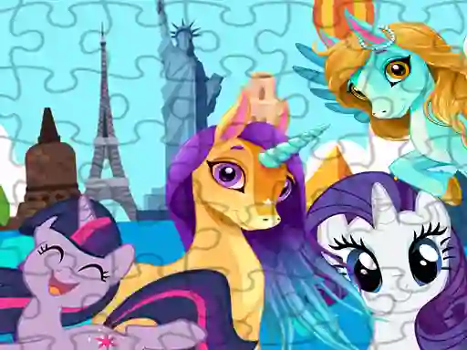 Spel Unicorns Travel The World Puzzle på nätet