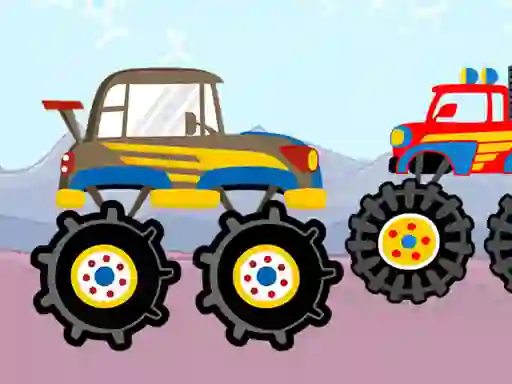 Spel Fun Monster Trucks Jigsaw på nätet