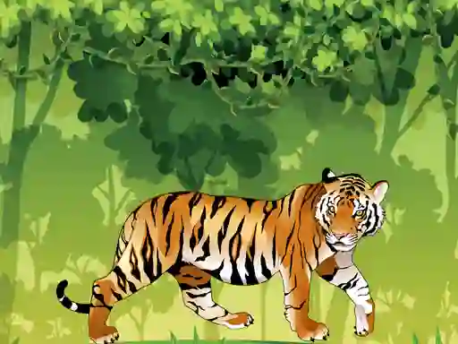 Spel Angry Tiger Coloring på nätet