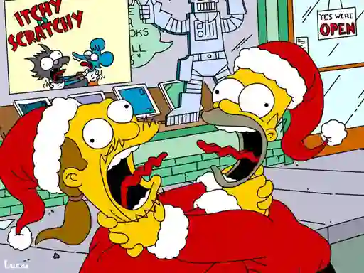 Spel Simpsons Christmas Jigsaw Puzzle på nätet