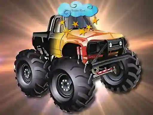 Spel Cartoon Trucks Hidden Stars på nätet