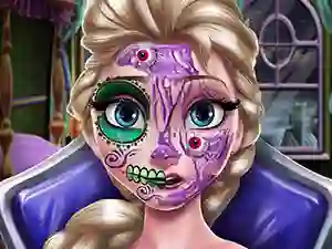 Spel Elsa Scary Halloween Makeup på nätet