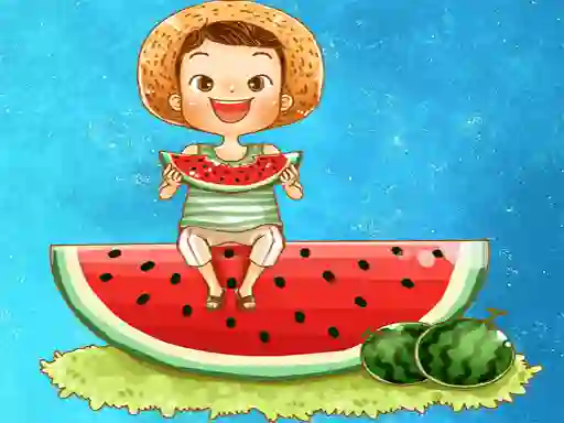 Spel Watermelon and Drinks Puzzle på nätet