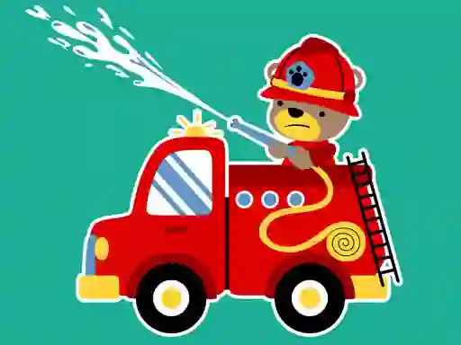Spel Animal Firetrucks Match 3 på nätet