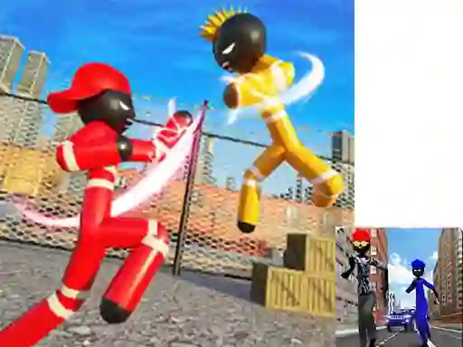 Spel Stickman Police vs Gangsters Street Fight på nätet