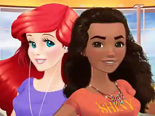 Spel Ariel and Moana Princess on Vacation på nätet