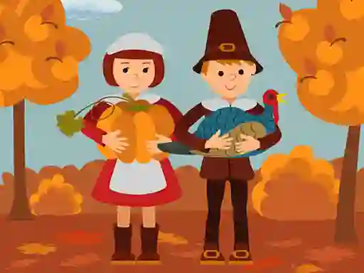 Spel Thanksgiving Jigsaw på nätet
