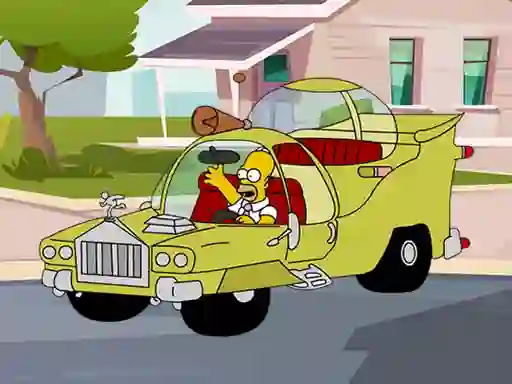 Spel The Simpsons Car Jigsaw på nätet