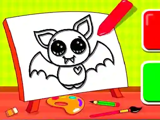 Spel Easy Kids Coloring Bat på nätet
