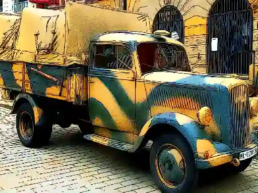 Spel Army Trucks Jigsaw på nätet