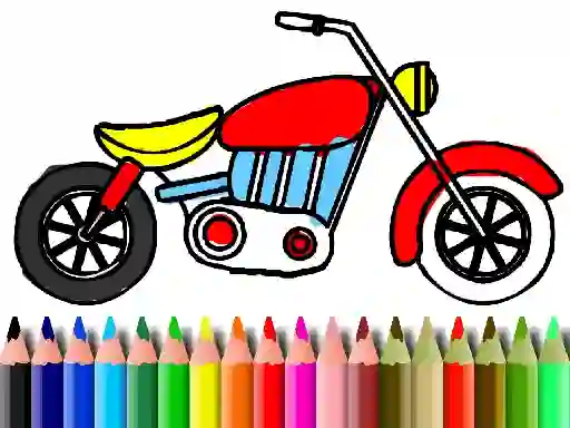 Spel Back To School: Motorbike Coloring på nätet