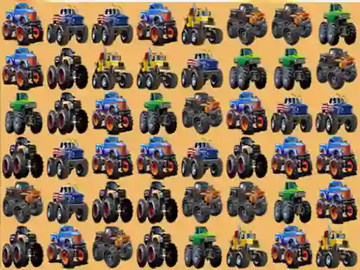 Spel Monsters Trucks Match 3 på nätet