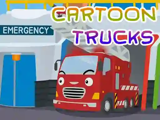 Spel Cartoon Trucks Jigsaw på nätet