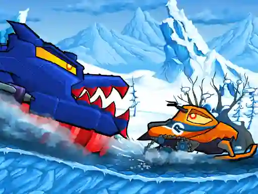 Spel Car Eats Car: Winter Adventure på nätet