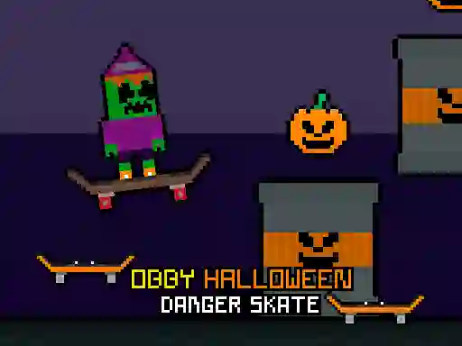 Spel Obby Halloween Danger Skate på nätet