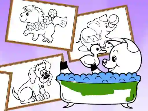 Spel Cartoon Coloring for Kids Animals på nätet