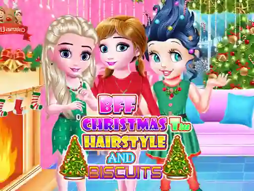 Spel BFF Christmas Tree Hairstyle and Biscuits på nätet
