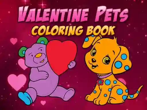 Spel Valentine Pets Coloring Book på nätet