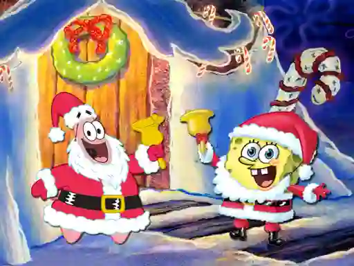 Spel SpongeBob Christmas Jigsaw Puzzle på nätet