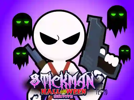 Spel Stickman Halloween Survive på nätet