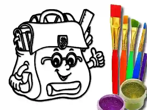 Spel Back To School: School Bag Coloring Book på nätet